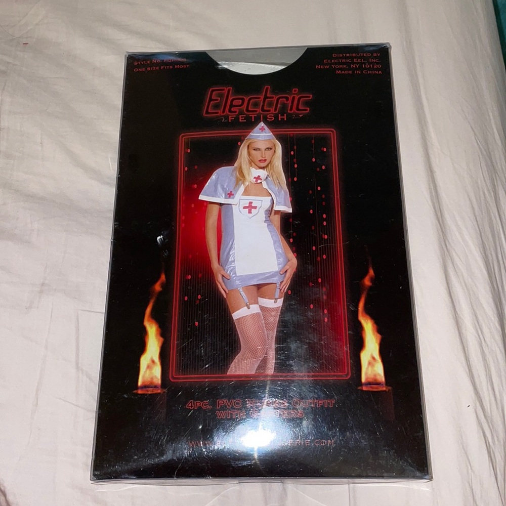 4 pc PVC Nurse outfit with garters